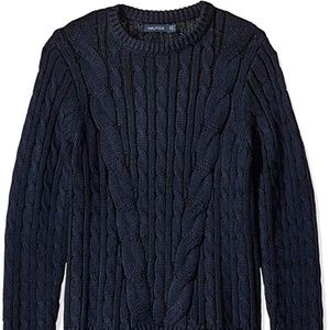 Nautica Men's Mapped Cable-Knit Sweater